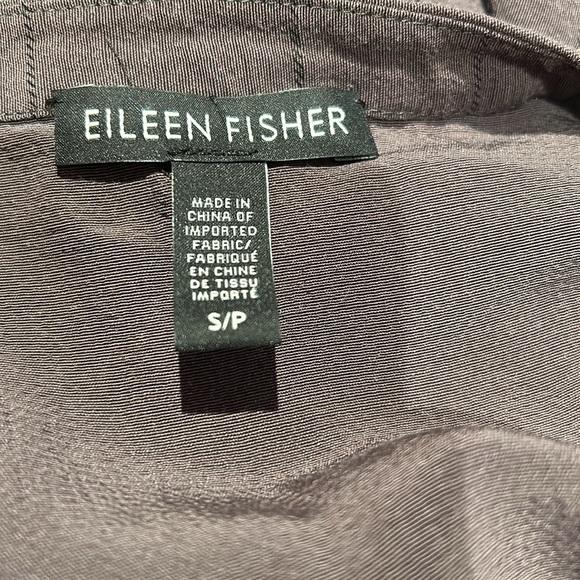 Eileen Fisher Twill Plaid Mandarin Collared Shirt Dress Womens Size Small - Picture 4 of 13